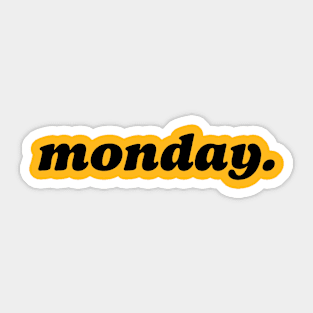 monday. Sticker